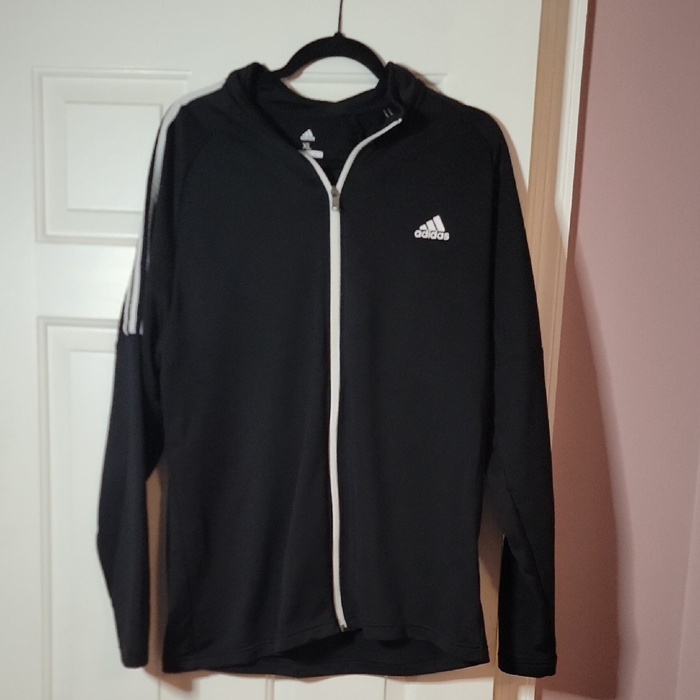 Adidas Black and White Track Jacket